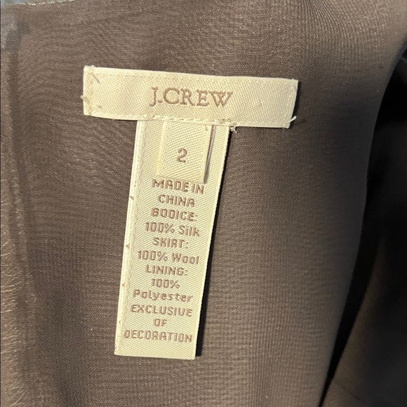 J. Crew Silk and Wool Blend Dress in Brown - Picture 2 of 5